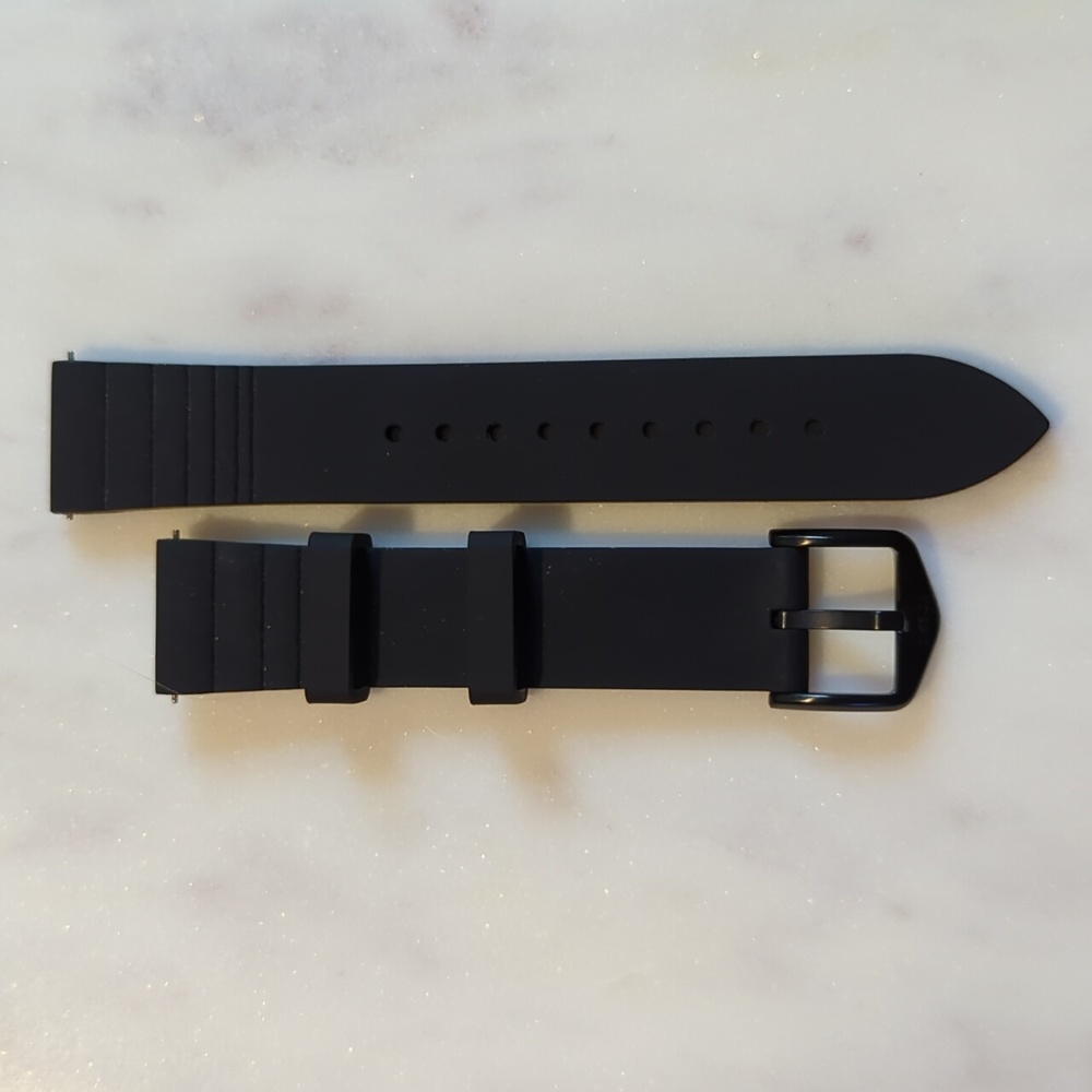 18mm Black Silicone Strap Fossil